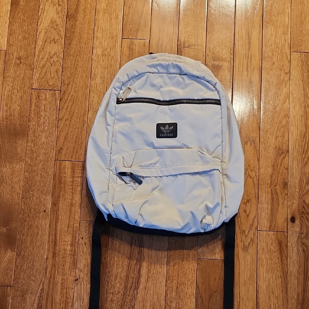 Adidas Originals Trefoil Backpack White Black Adjustable Straps